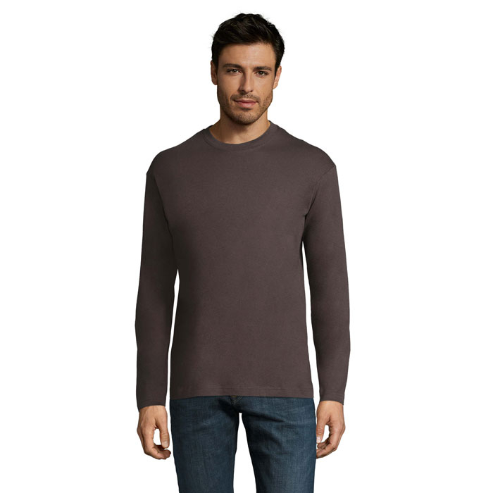 T-shirt publicitaire manches longues homme Monarch Gris foncé